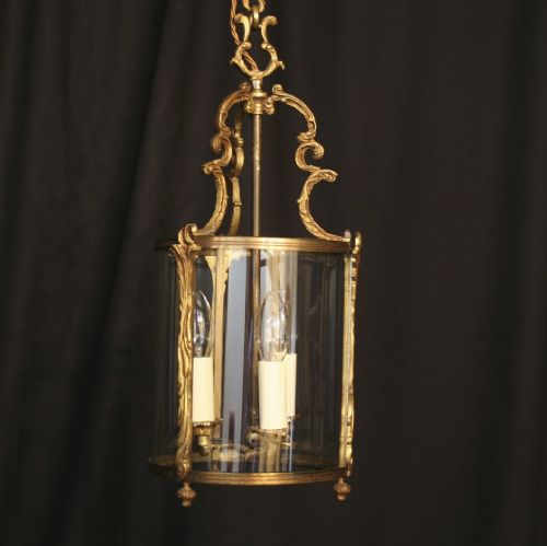A French Triple Light Gilded Antique Hall