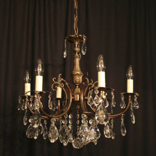 An Italian 6 Light Antique Chandelier