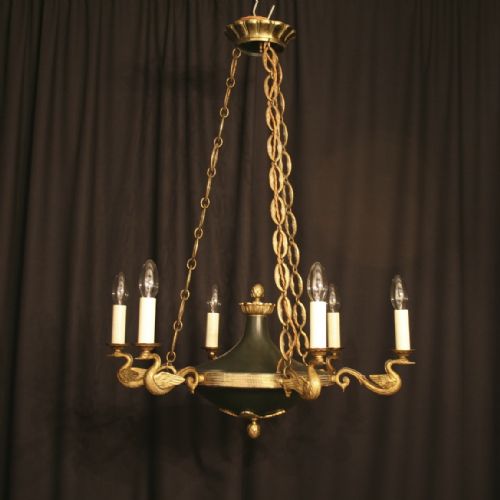 A French Empire 6 Light Antique Chandelier