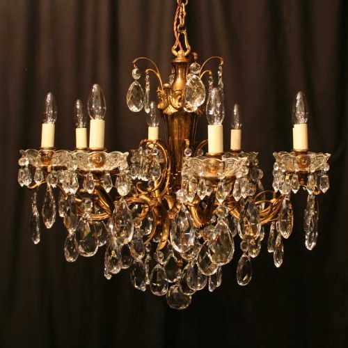 An Italian Gilded 8 Light Antique Chandelier