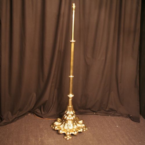 An English Cast Brass Antique Standard Lamp