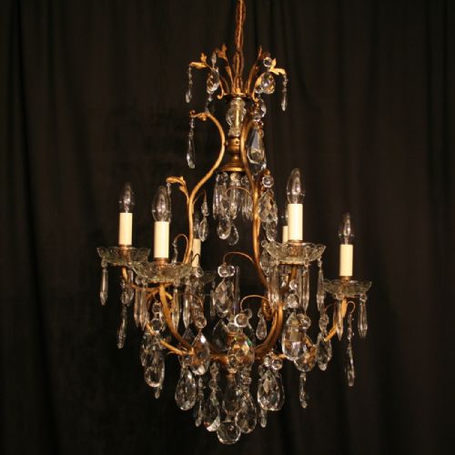 A French Gilded Birdcage Antique Chandelier