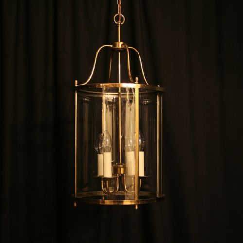 An English Brass Four Light Hall Lantern