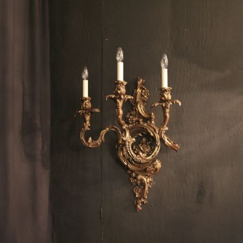 A French Monumental Single Antique Wall Sconce