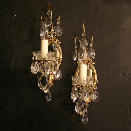 A French Pair of Single Arm Antique Girandoles