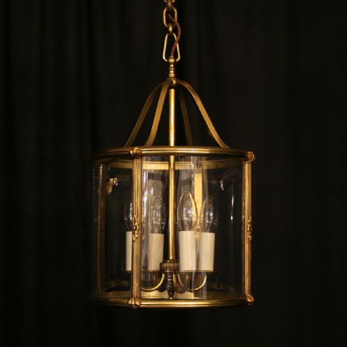 A French Gilded Four Light Antique Hall Lantern