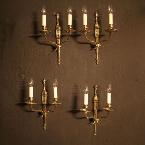 An English Set of 4 Antique Wall Lights