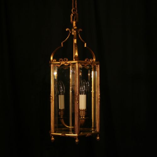 A French Bronze Three Light Antique Lantern