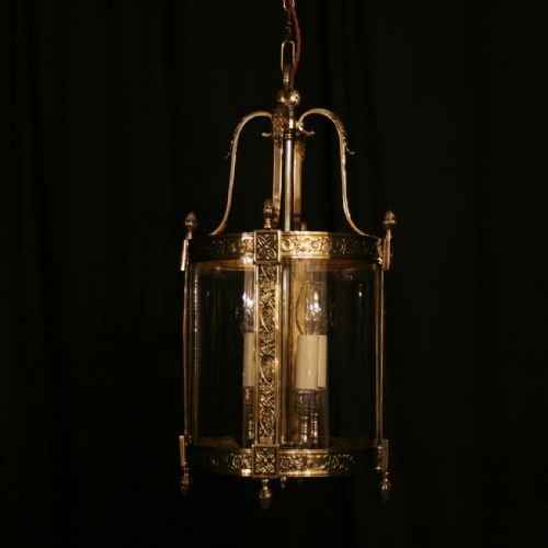 An Italian Brass Four Light Antique Hall Lantern