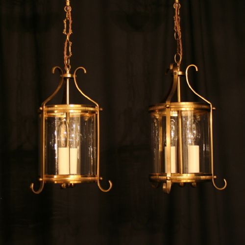A French Set of Three Convex Hall Lanterns