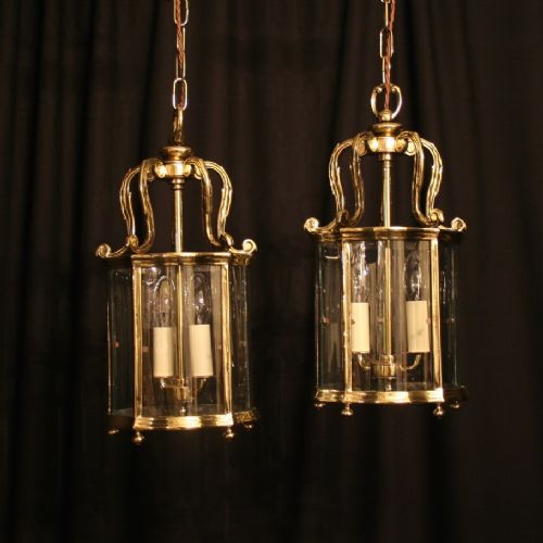 A French Pair of Twin Light Antique Lanterns