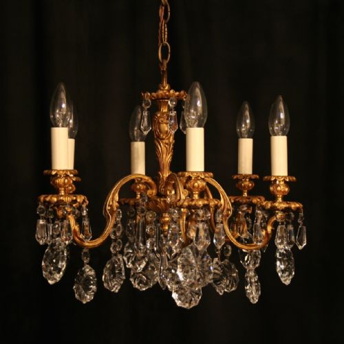An Italian 6 Light Bronze Antique Chandelier