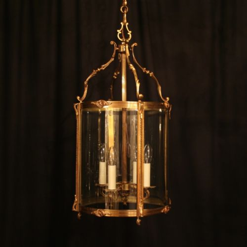 A Large French Gilded Bronze Antique Lantern