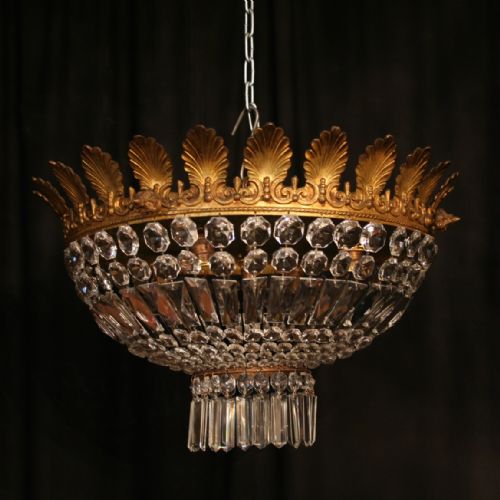 A French Gilded Bronze Antique Plaffonier