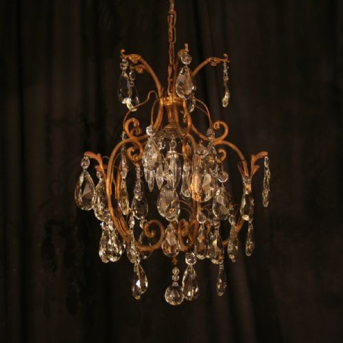 A French Gilded Birdcage Antique Chandelier