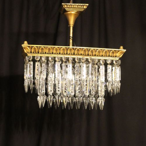 An Italian Gilded 4 Light Antique Chandelier