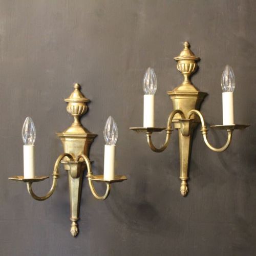 An English Pair of Large Antique Wall Lights