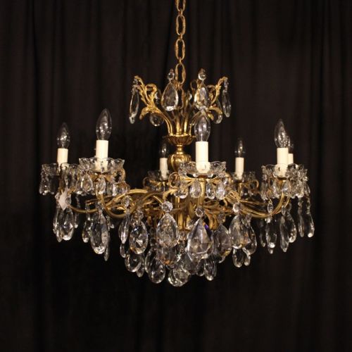An Italian Gilded 8 Light Antique Chandelier