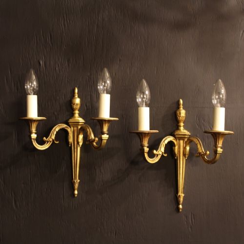 A French Set of 4 Twin Arm Antique Wall Lights
