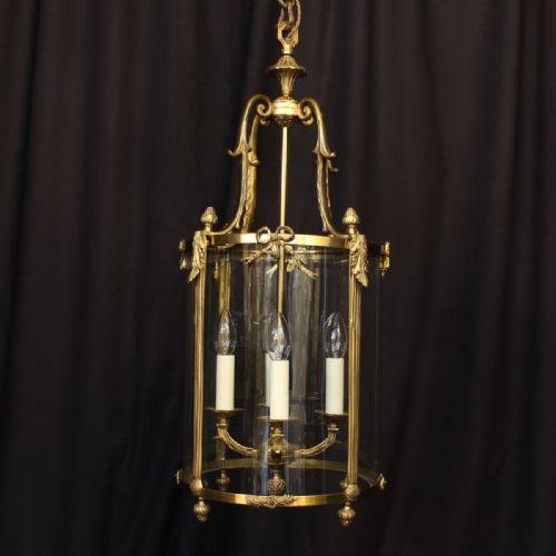 A Large French Gilded Bronze Antique Lantern
