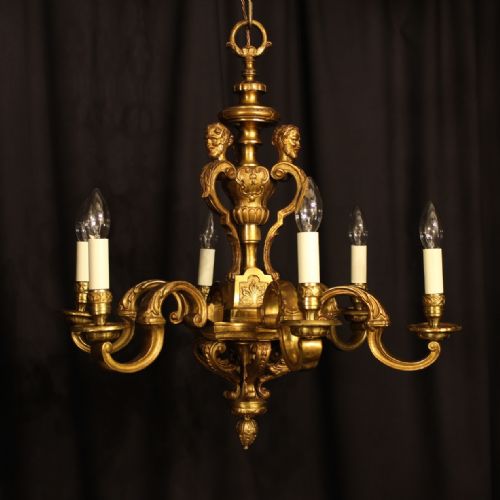 A French Bronze Bacchic Antique Chandelier