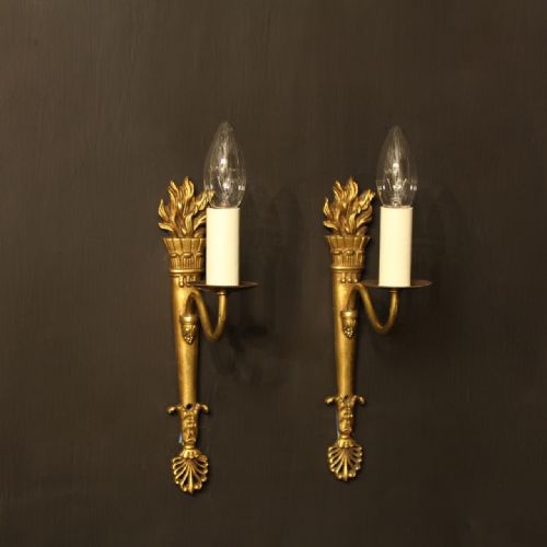 A Pair of Single Arm French Antique Wall Lights