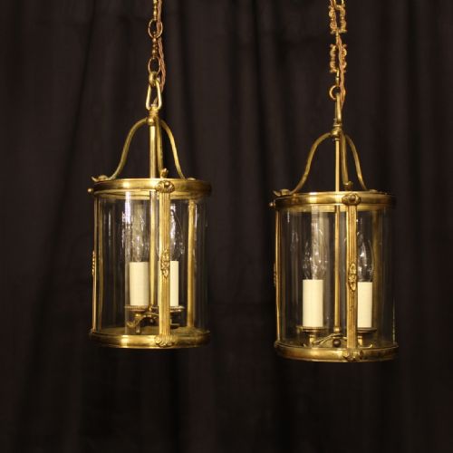 A French Pair of Bronze Antique Lanterns