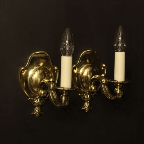 An English Pair of Single Arm Antique Wall Lights