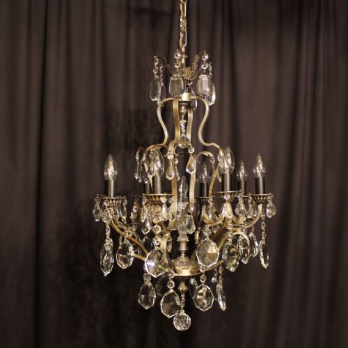 An Italian Silver 8 Light Antique Chandelier