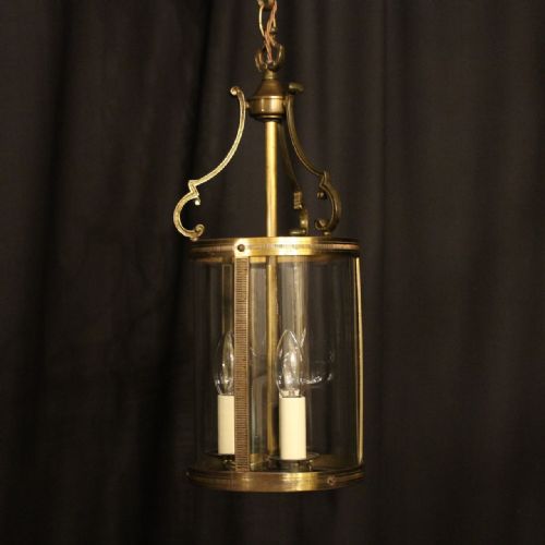 A French Gilded Triple Light Antique Lantern