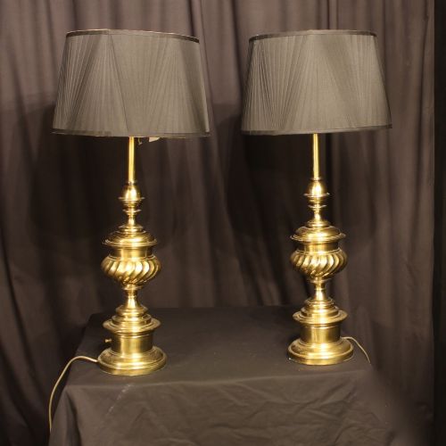 A Pair of Brass Stiffel Table Lamps