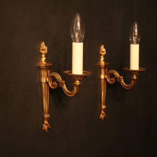 A Pair of Single Arm French Antique Wall Lights