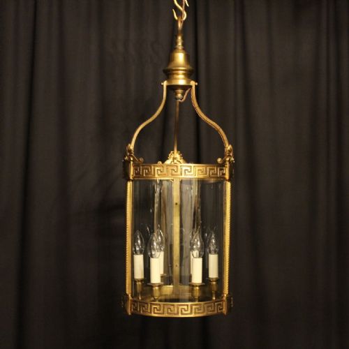 A Large French 6 Light Gilded Hall Lantern