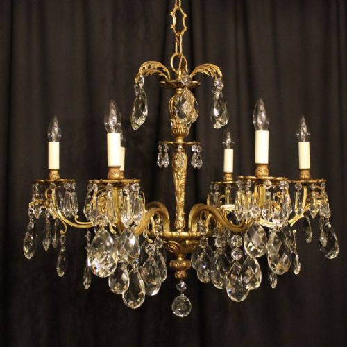 An Italian Bronze 6 Light Antique Chandelier