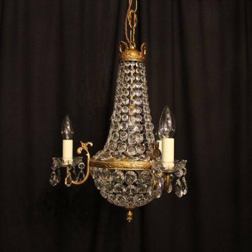 A French Gilded 4 Light Antique Chandelier
