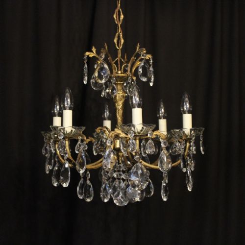 An Italian Gilded 6 Light Antique Chandelier
