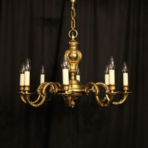A French Bronze 8 Light Antique Chandelier