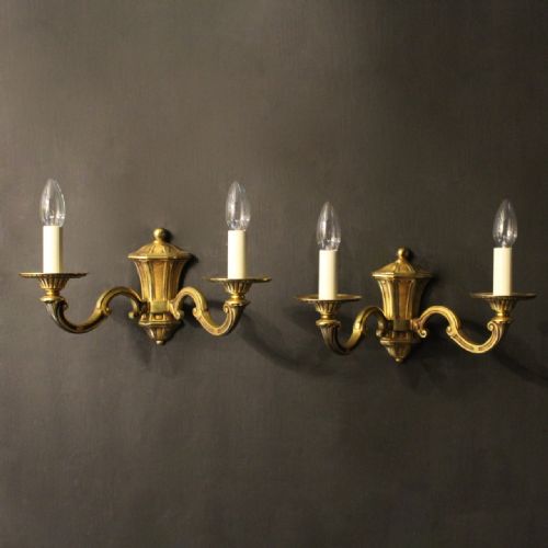A French Pair of Bronze Antique Wall Lights