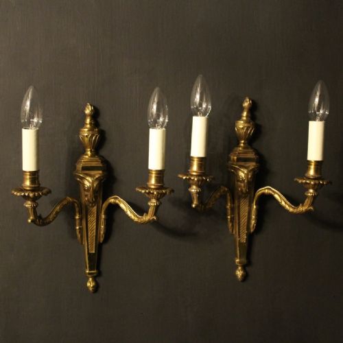 A French Pair of Ram Headed Wall Lights