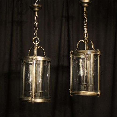A French Pair of Silver Antique Hall Lanterns