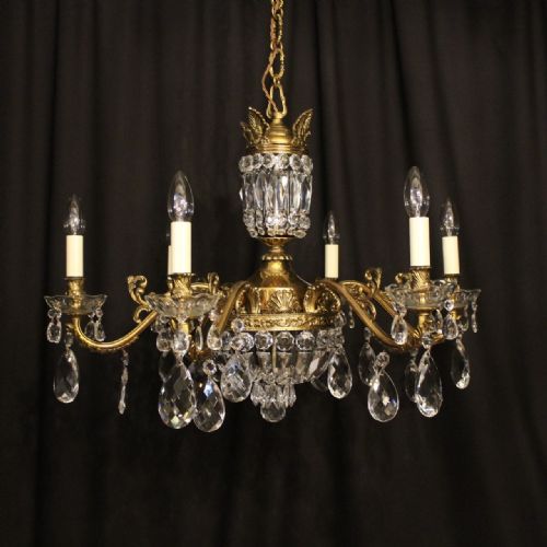 An Ornate Italian Gilded 9 Light Chandelier