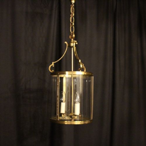 A French Gilded Triple Light Antique Lantern