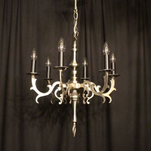 A French Silver 6 Light Antique Chandelier