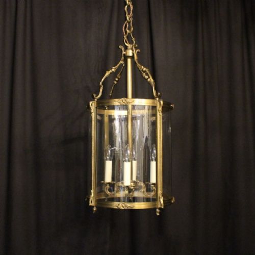 A Large French Gilded Bronze 4 Light Antique Lantern