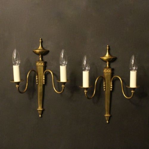 A French Pair of Twin Arm Antique Wall Lights