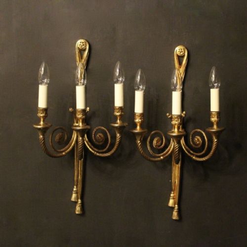 A French Pair of Rope Wall Lights
