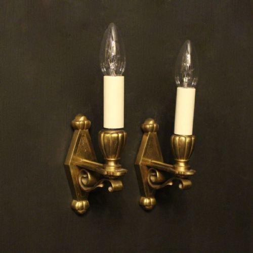 A French Pair of Single Antique Wall Lights
