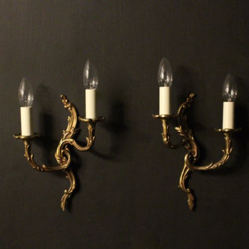 A French Pair of Gilded Wall Lights
