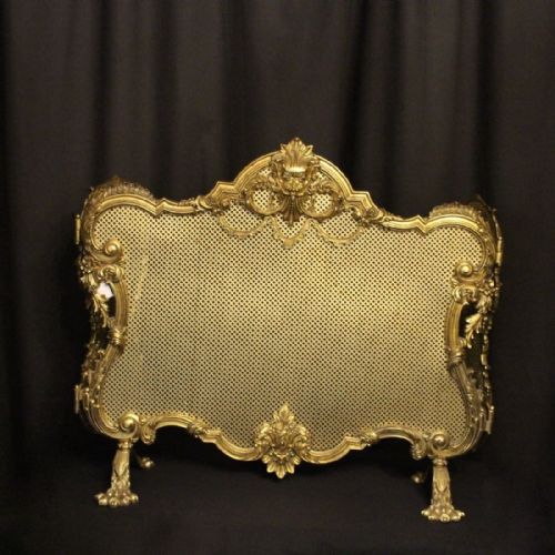 A French Triple Panel Gilded Firescreen