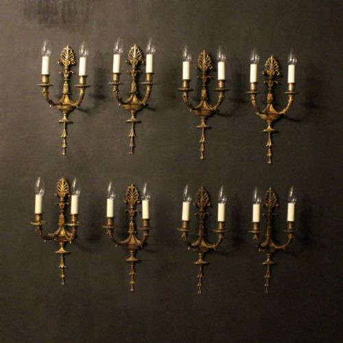 An English Set of 8 Antique Wall Lights